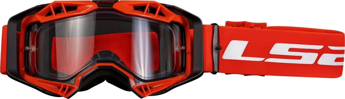 Produkt bilder Goggle ls2 aura enduro series klar lins rÖd onesize