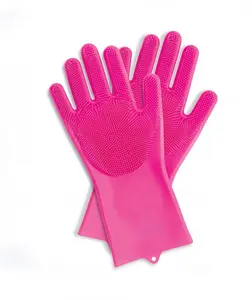 Muc Off Deep Scrubber Gloves Pink L 5st/Kartong0