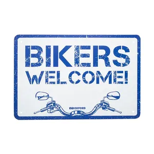 Oxford Garage Metal Sign: Welcome