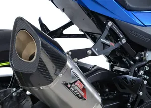 Exhaust Hanger Left Hand Footrest Blanking Plate Kit Black Suzuki Gsx R1000/R 17