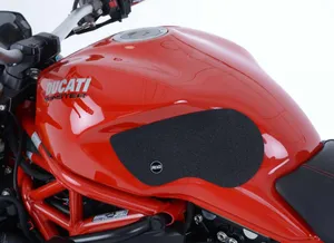 Ducati Monster 1100/1100 Evo 2010 2014 / M1200/M1200s/M1200r/M797/M821 Traction Grips : Black 2 Grip Kit