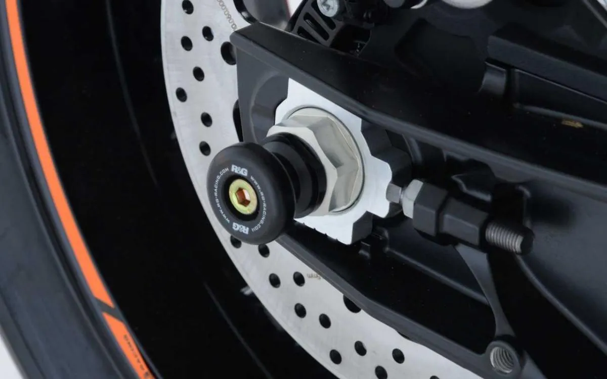 Produkt bilder Rear Spindle Sliders Orange Ktm 790 Duke 18  / 890r Duke 790/890 Adventure 890 Smt 23  1290 Super Adventure R 21  Cfmoto 800 Nk 23 