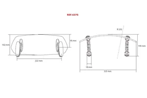 Visor Multiadjustable Clip On 313x100mm. C/Clear