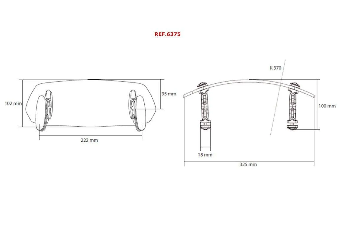 Produkt bilder Visor Multiadjustable Clip On 313x100mm. C/Clear