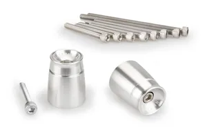 Bar End Aluminum Mod.Sport Suzuki C/Silver