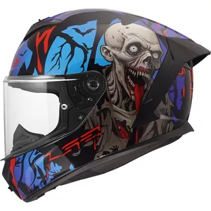 Hjälm Ls2 Ff820 Rapid Iii Zombie Ii Svart/Röd/Blå