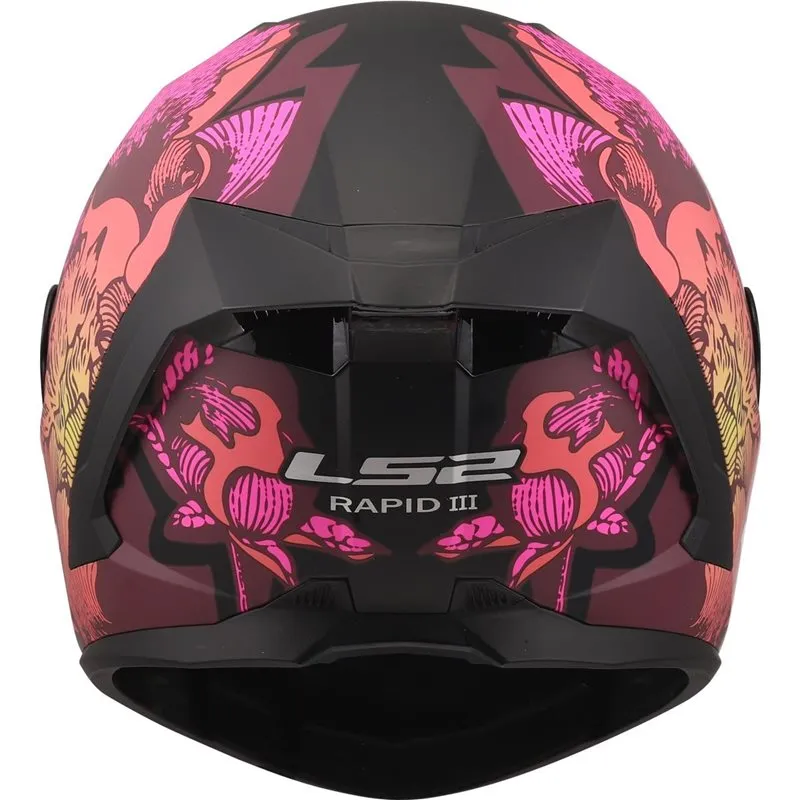 Produkt bilder Hjälm Ls2 Ff820 Rapid Iii Poppies Ii Svart/Rosa