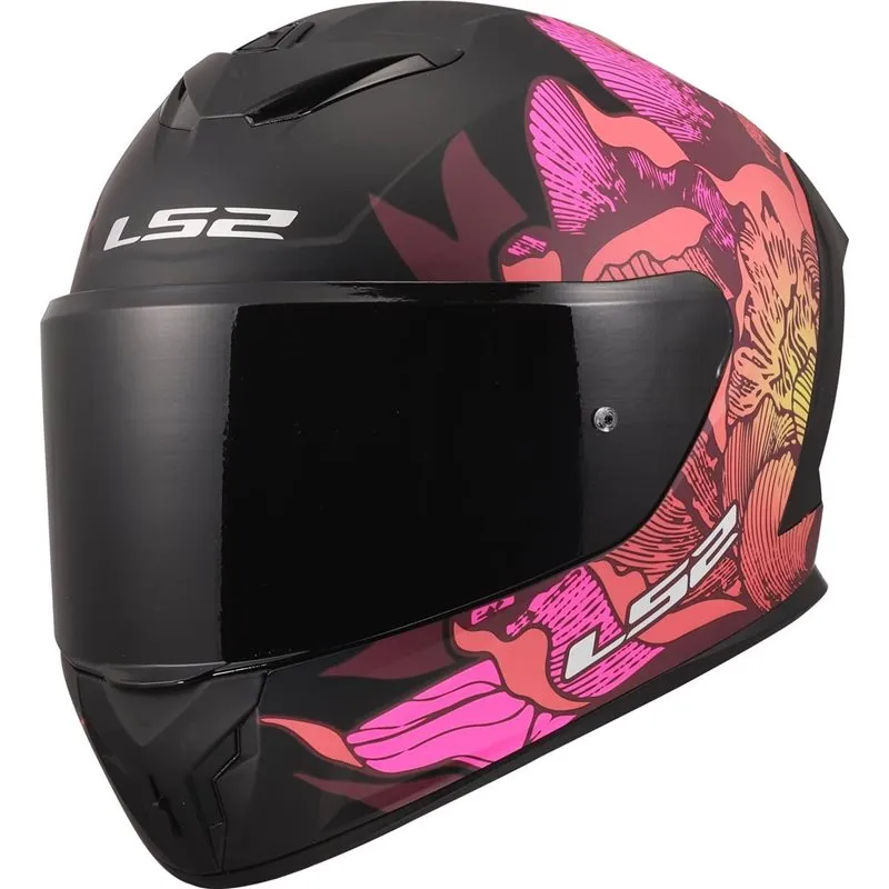 Produkt bilder Hjälm Ls2 Ff820 Rapid Iii Poppies Ii Svart/Rosa