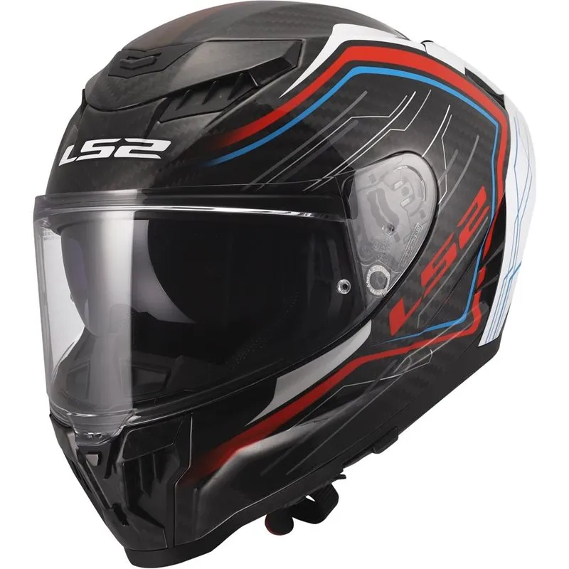 Produkt bilder LS2 FF807 Dragon Carbon Subic Vit/Blå/Röd