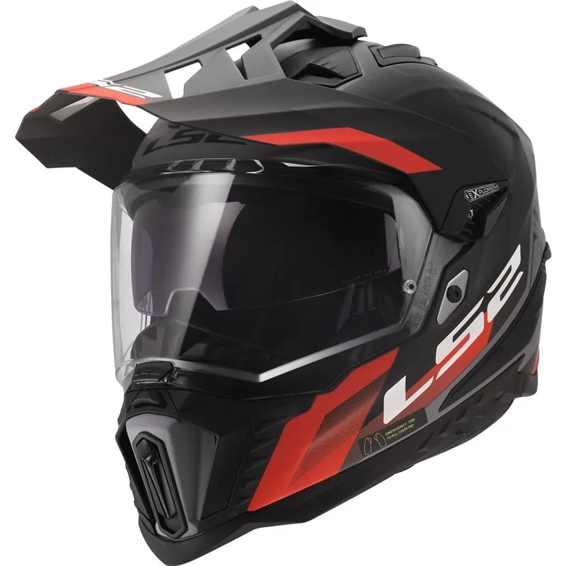 Produkt bilder Hjälm Ls2 Mx701 Explorer Hexa Svart/Röd/Grå