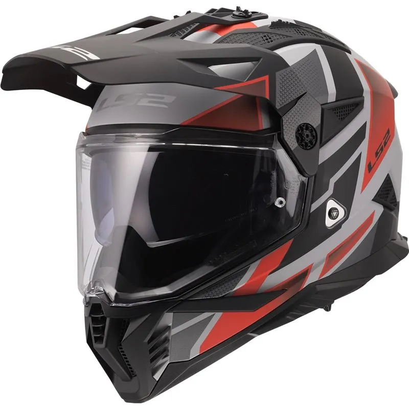Produkt bilder Hjälm Ls2 Mx702 Pioneer Ii Block Grå/Röd