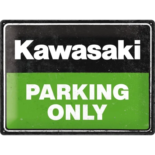 Produkt bilder Metallskylt Kawasaki - Parking Only Green 30x40cm