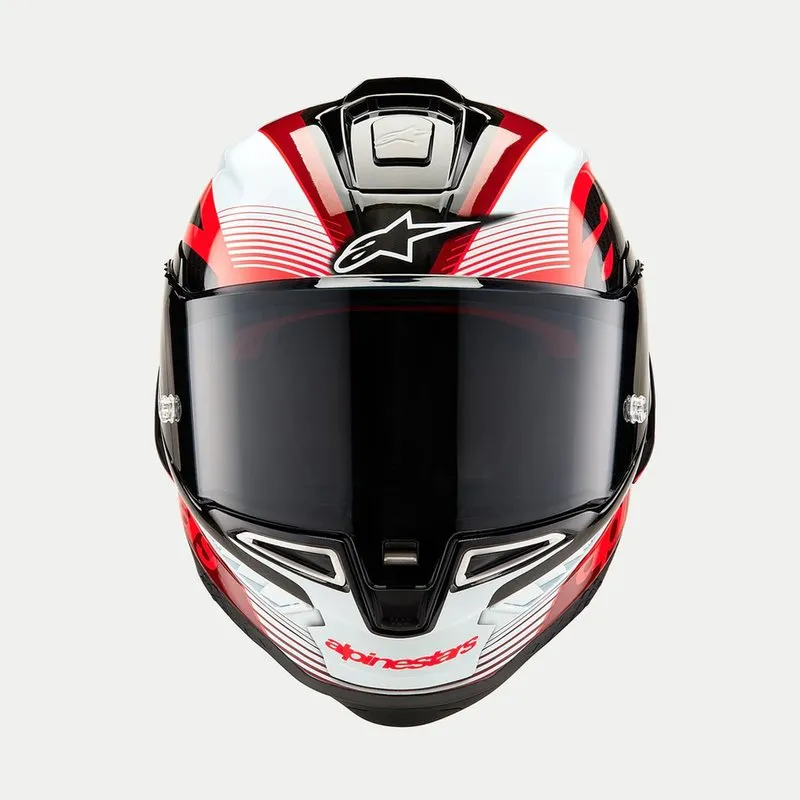 Produkt bilder Alpinestars Supertech R10 Team Svart/Carb/Röd/Vit Carbon Racinghjälm