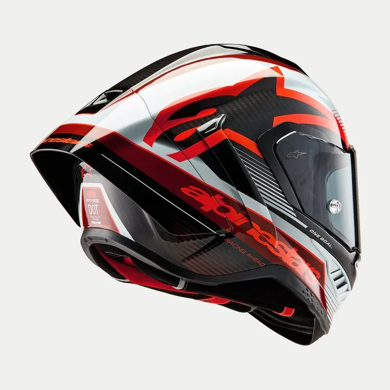 Produkt bilder Alpinestars Supertech R10 Team Svart/Carb/Röd/Vit Carbon Racinghjälm