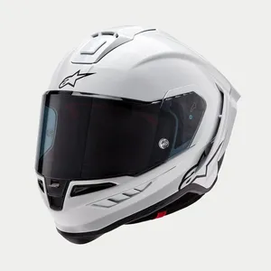 Alpinestars Supertech R10 Vit/Mattsvart Carbon Racinghjälm