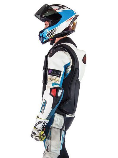 Produkt bilder GP-Air 2 Svart/vit Airbag-väst anpassad för racepuckel